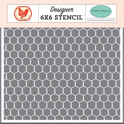 Carta Bella Farm To Table Stencil - Chicken Wire